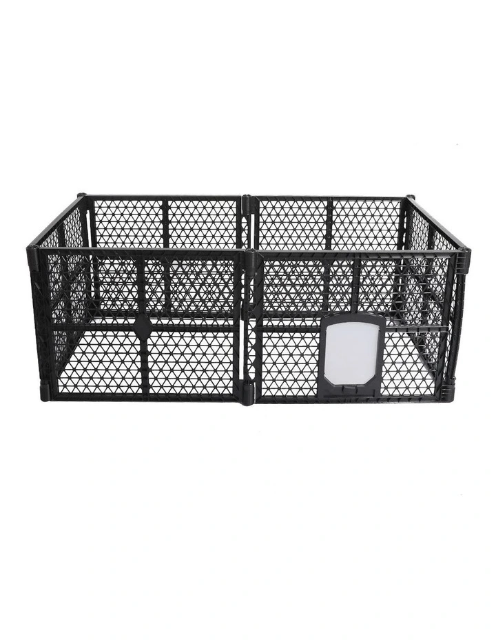 Folding Playpen 6 Panels in Black