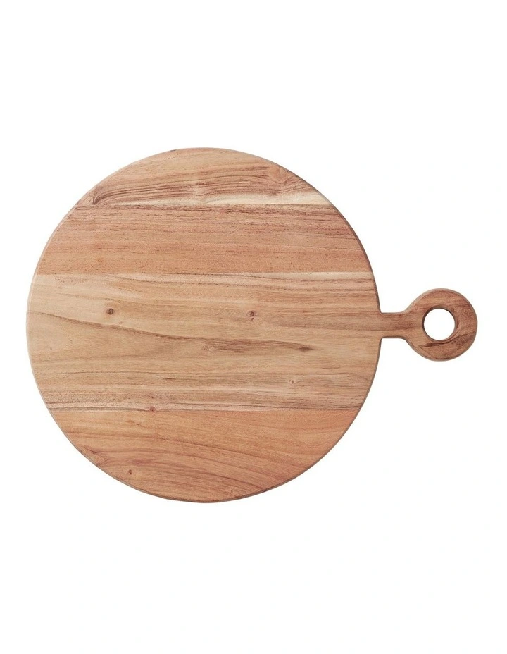 Menara Round Serving Paddle 45x36cm in Brown