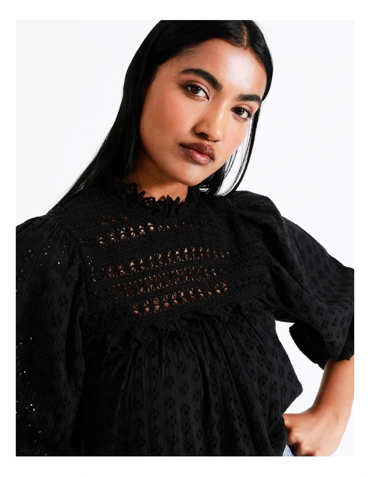 Stara Cotton Top in Black