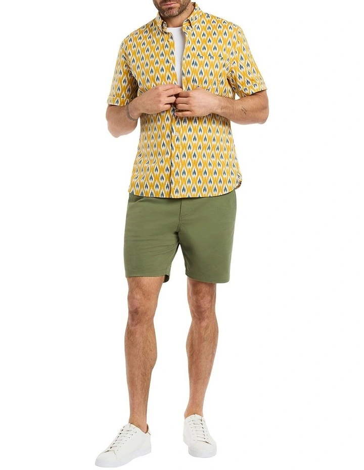 Ikat Shirt in Gold