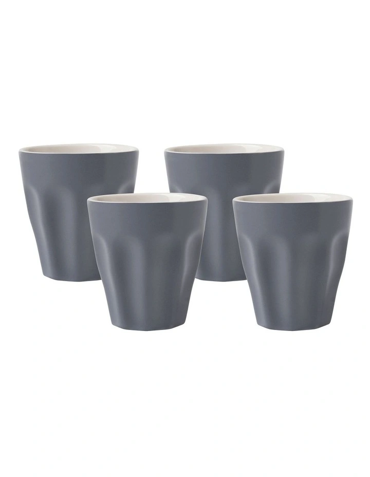 Gift Boxed Blend Sala Espresso Cup 100ml Set of 4 in Charcoal