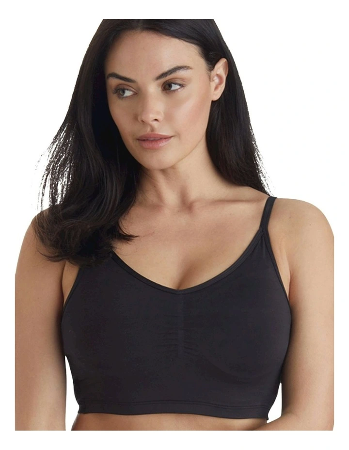 No Side Show Crop Top Style Shapewear Bralette in Black