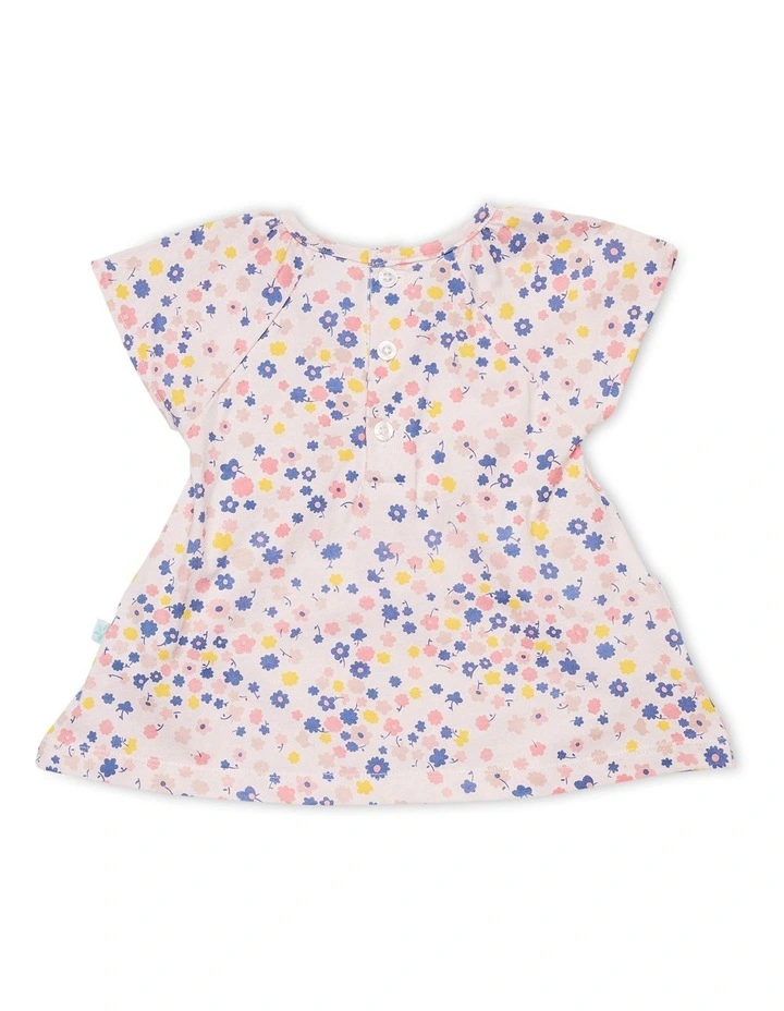 Floral Jersey Smocking Dress in Petal Yardage