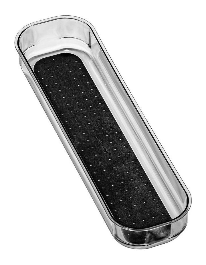 Clear Soft Grip Bin in Carbon