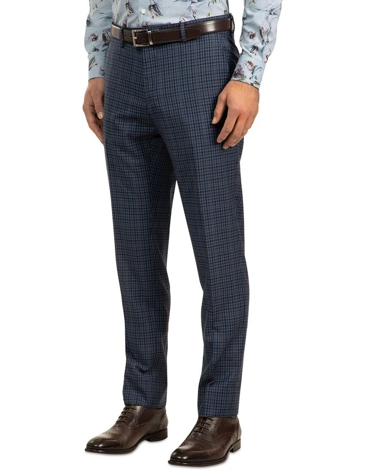Blue Slim Fit Caper Trousers FGJ607