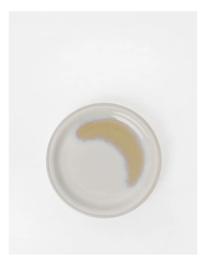 Moon White Side Plate Reactive Glaze