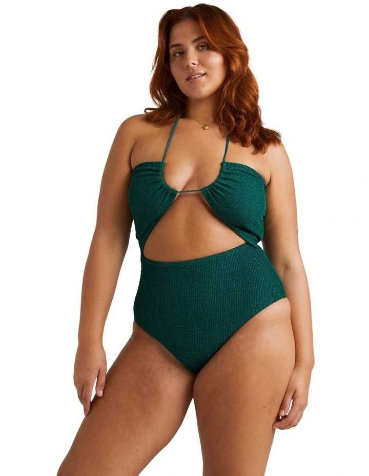 Summer High Drew One Piece in Jewel Green