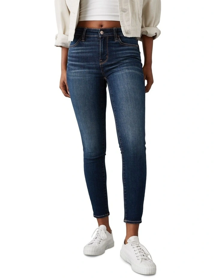 Next Level High-Waisted Jegging Crop in Dark Rich Indigo