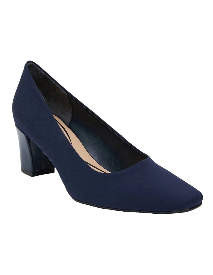 Nicole Navy Fabric Heeled Shoes