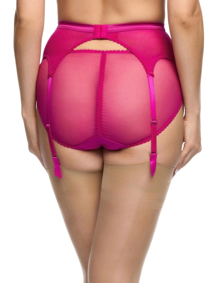 Julie's Rose's Suspender In Rubine