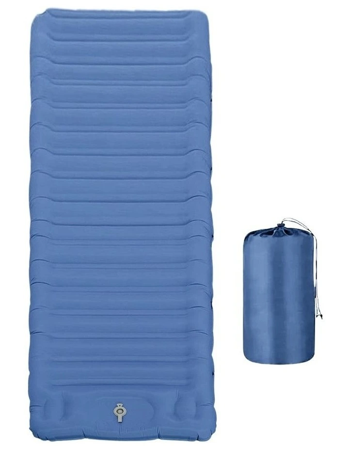 Self-Inflating Mattress Camping Airbed Mat Sleeping Pad in Blue