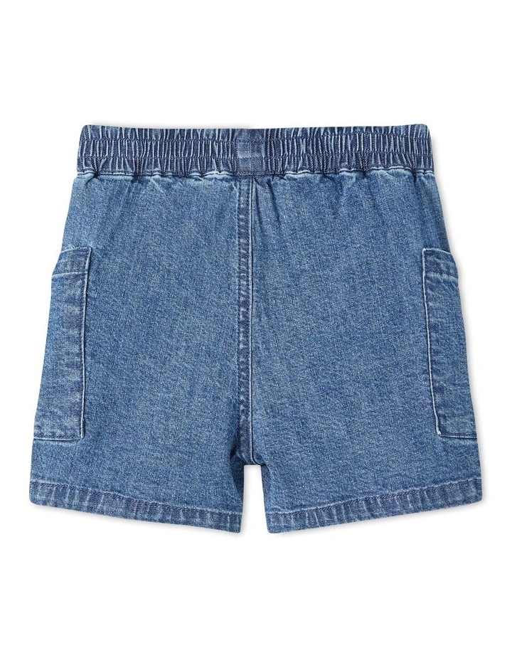 Ben Loose Shorts in Dark Blue Denim