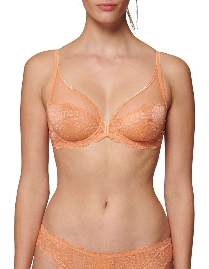 Reve Full Cup Plunge Bra in Orange