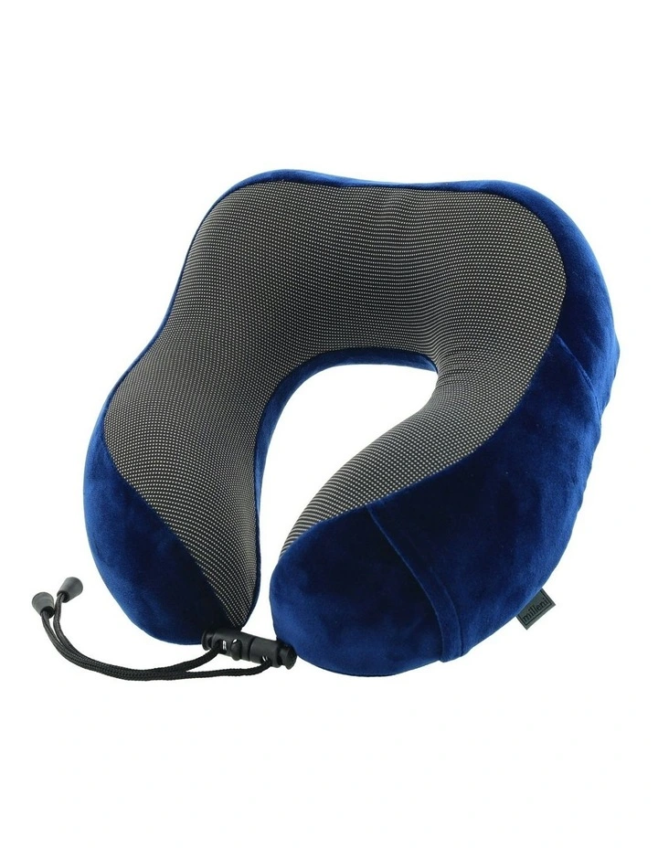 Travel Ergonomic Memory Foam Neck Pillow in Navy