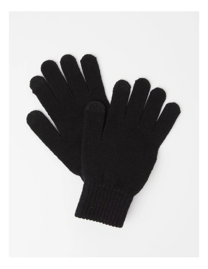 Essential Knitted Glove in Black