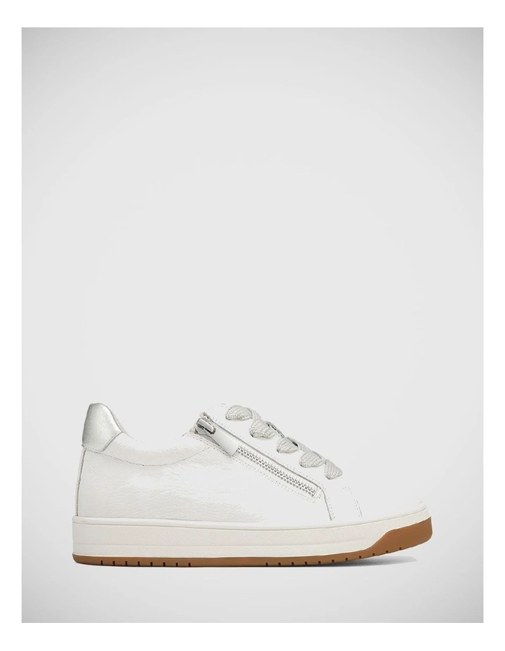 Deyse Leather Sneaker in White/Grey