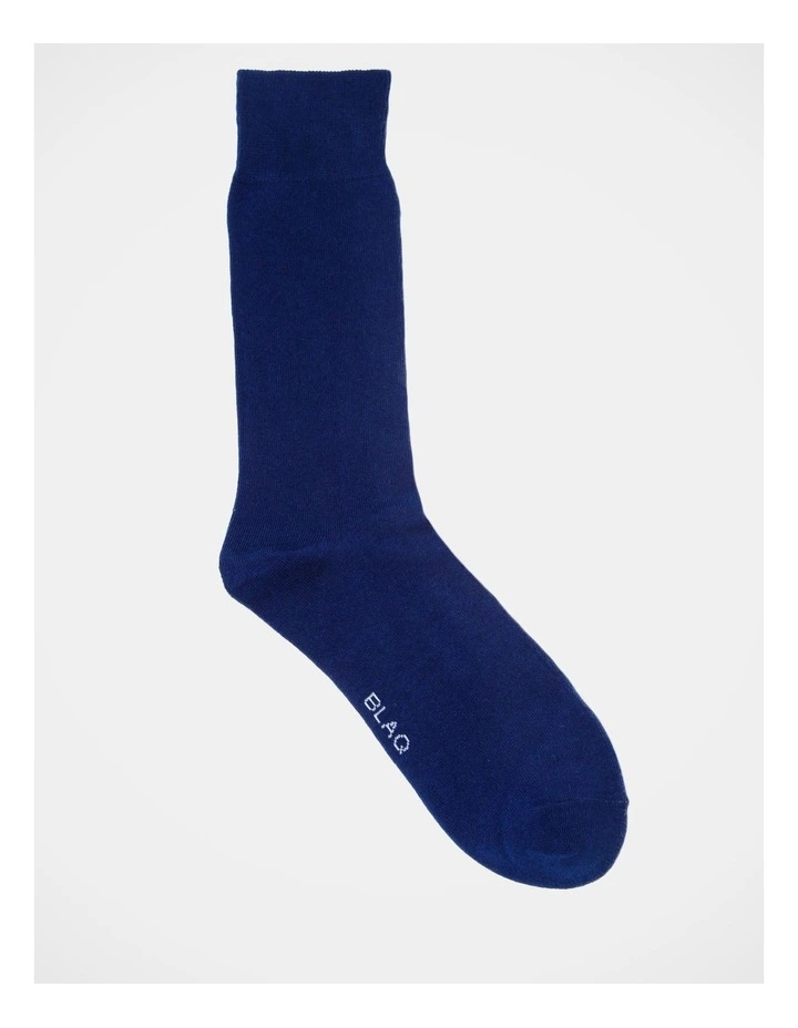 Cotton Plain Sock in Navy