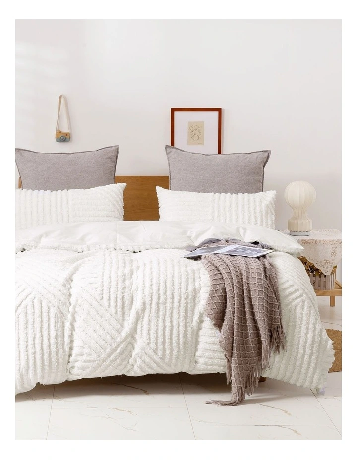 Tufted Washed Vintage Cotton Quilt Cover Set in Evie