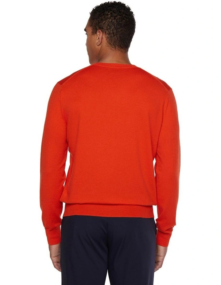 Stretch Merino Crew in Orange