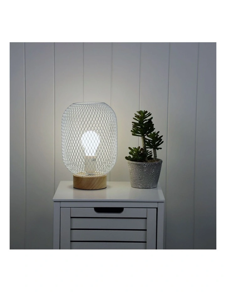 Tilda Mesh Table Lamp White
