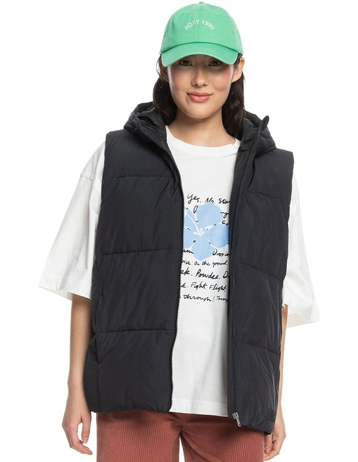 Bright Side Hooded Vest in Anthracite
