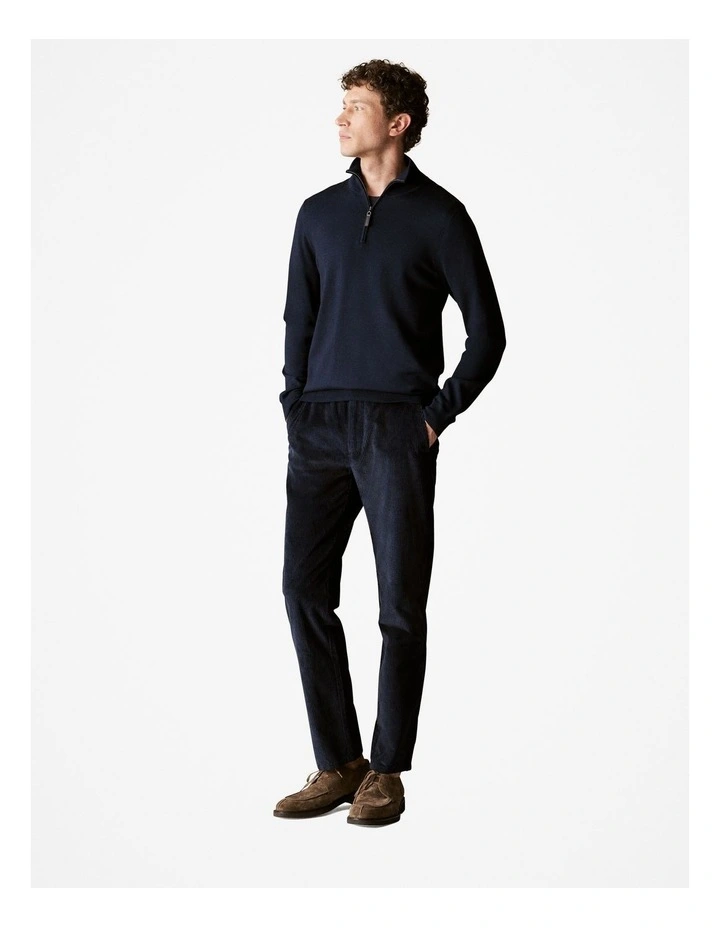 Relaxed Fit Corduroy Pant in Navy
