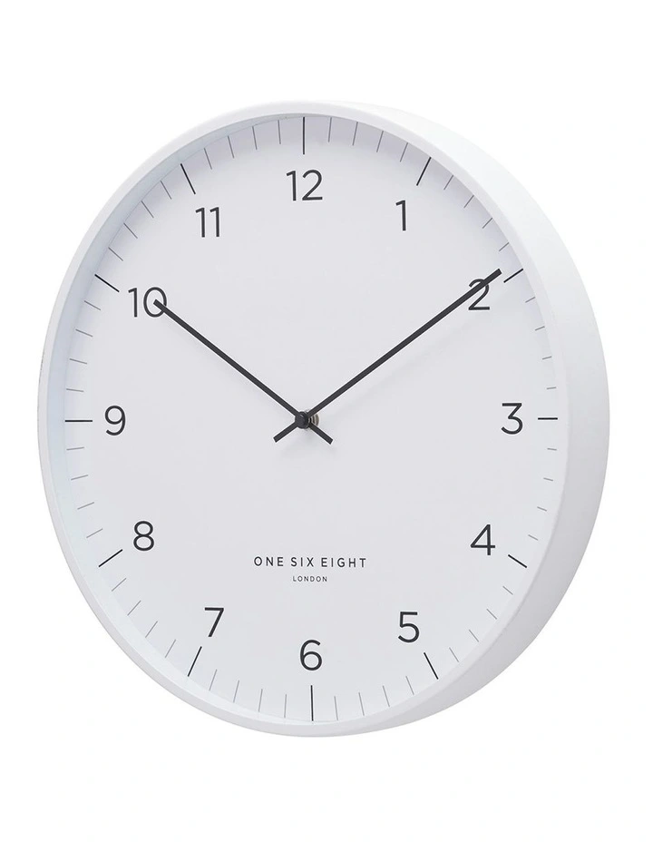 Henry Silent Wall Clock 40cm in White