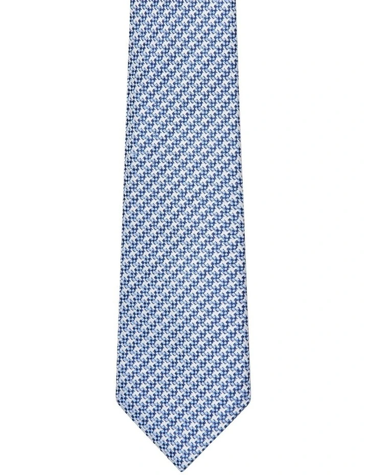 Dobby Plain Tie in Blue
