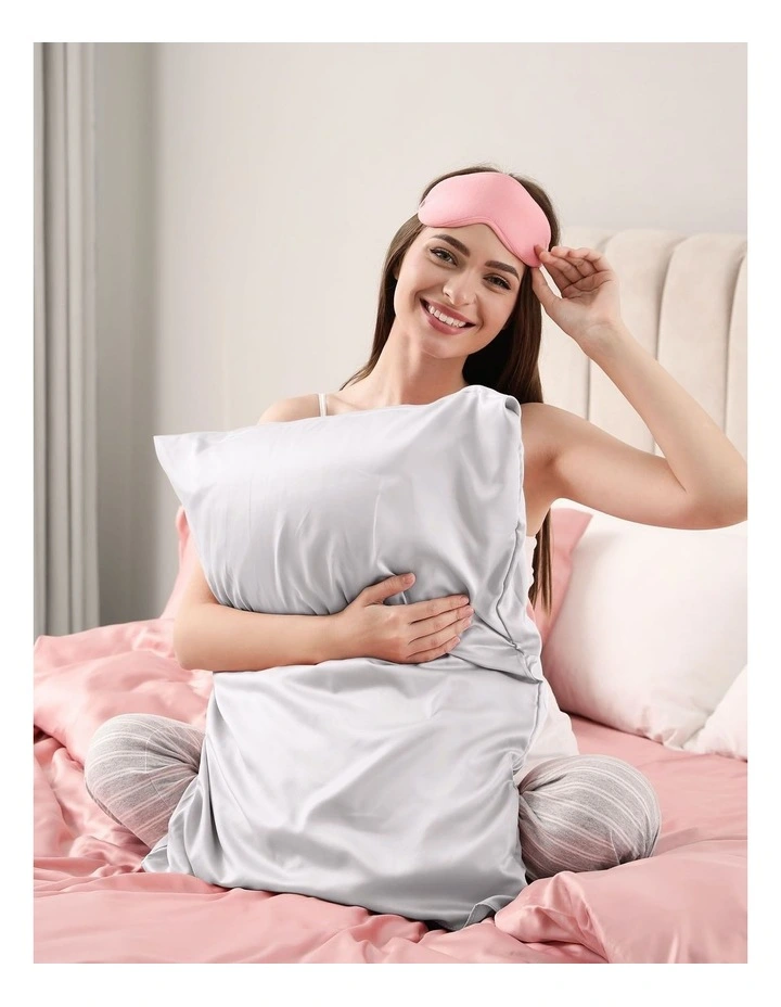 Pure Silk Pillowcase 100% Mulberry Silk Hypoallergenic in Silver