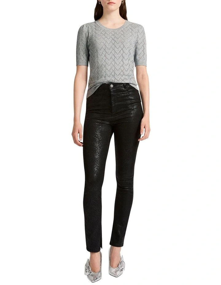 Eden Cotton Speckle Knit in Grey