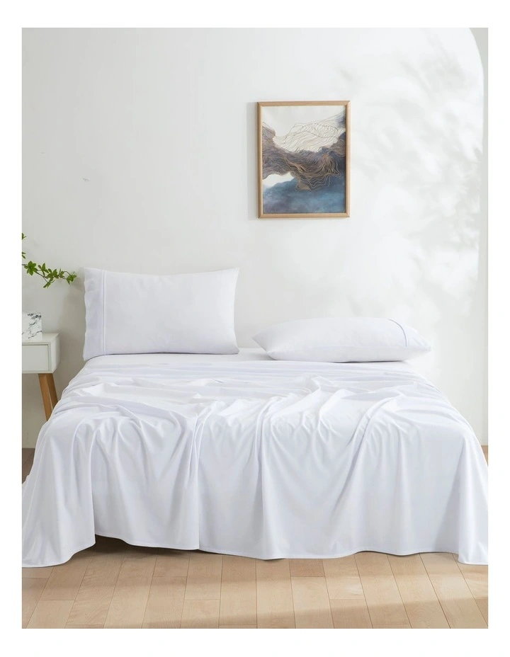 Micro Flannel Sheet Set in White