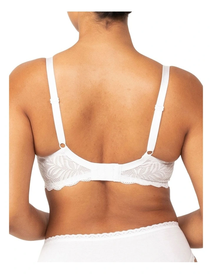 Essential Lace Balconette Underwire Bra in White