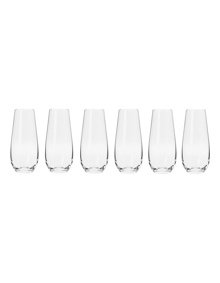 Harmony Stemless Flute Glasses Set of 6 230ml in Clear