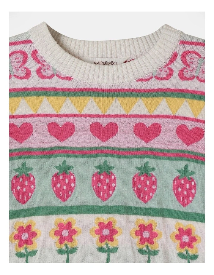 Fair Isle Design Intarsia Knit Sweater In Assorted