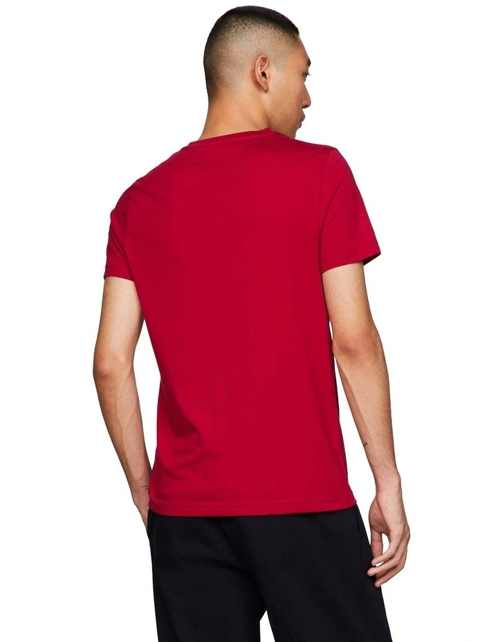Tommy Logo Tee in Red