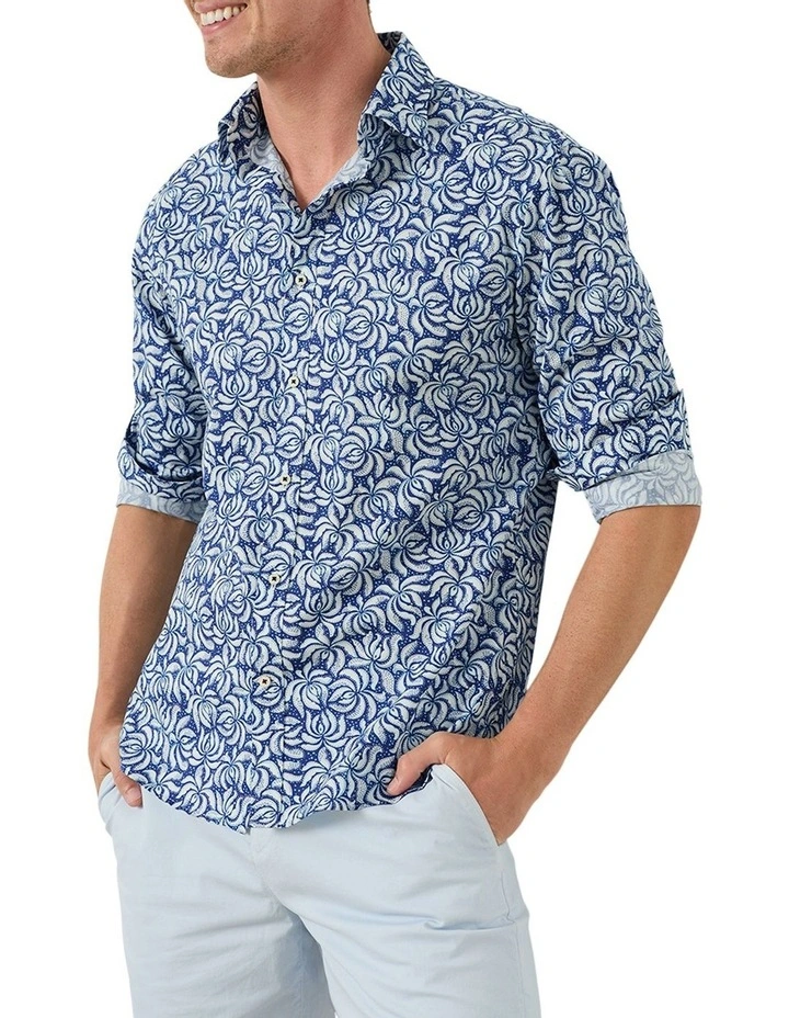 Astoria Printed Shirt in Blue