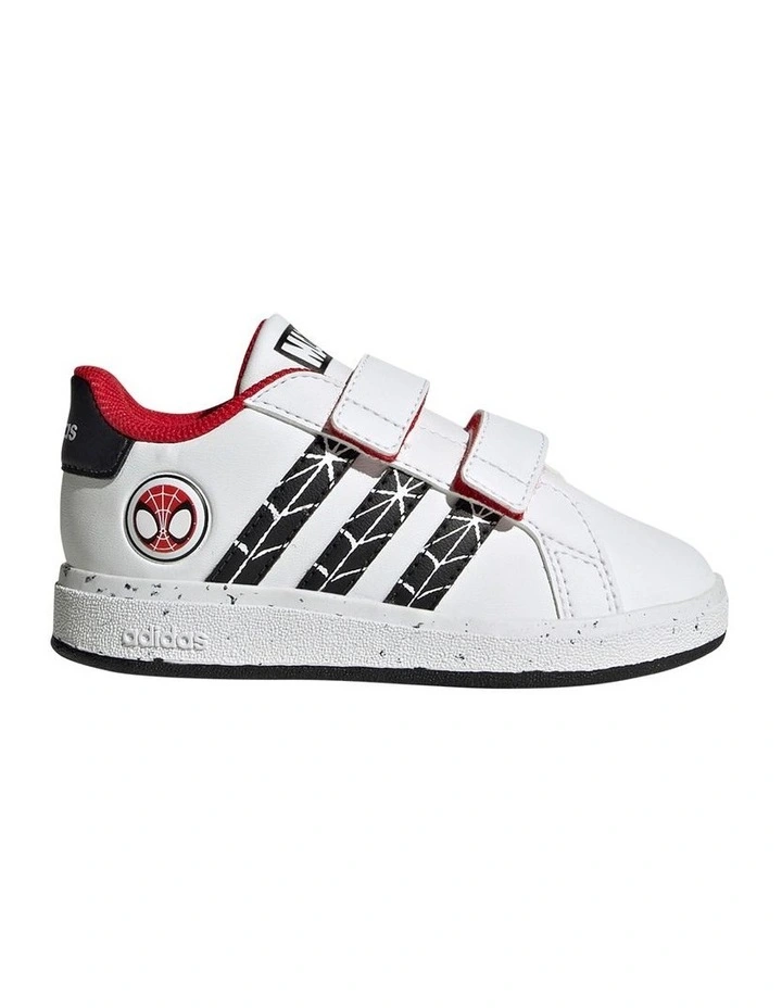 Grand Court Spiderman Infant Sneakers in Black/White