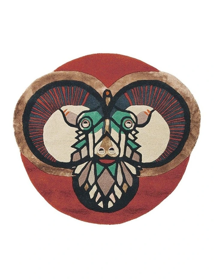 Zodiac Aries Round Rug In Multi
