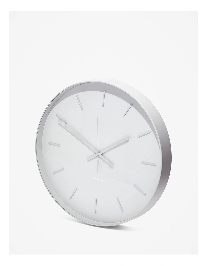 Emma Wall Clock in Pale Grey