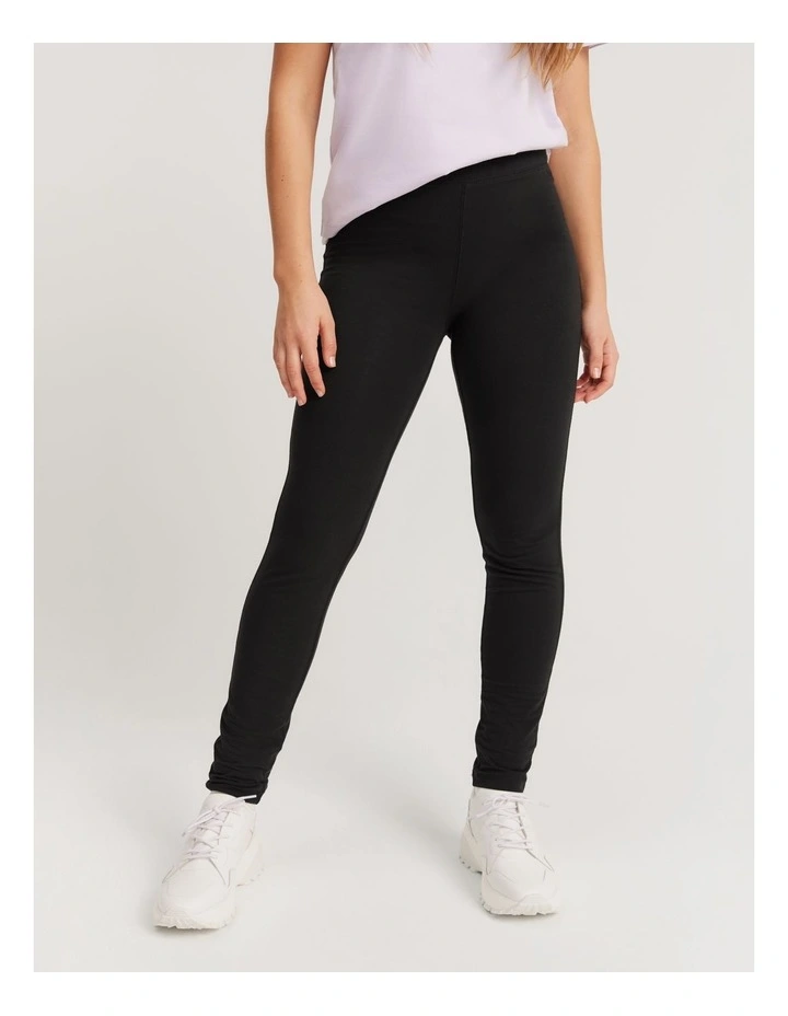 Teen Logo Legging in Black