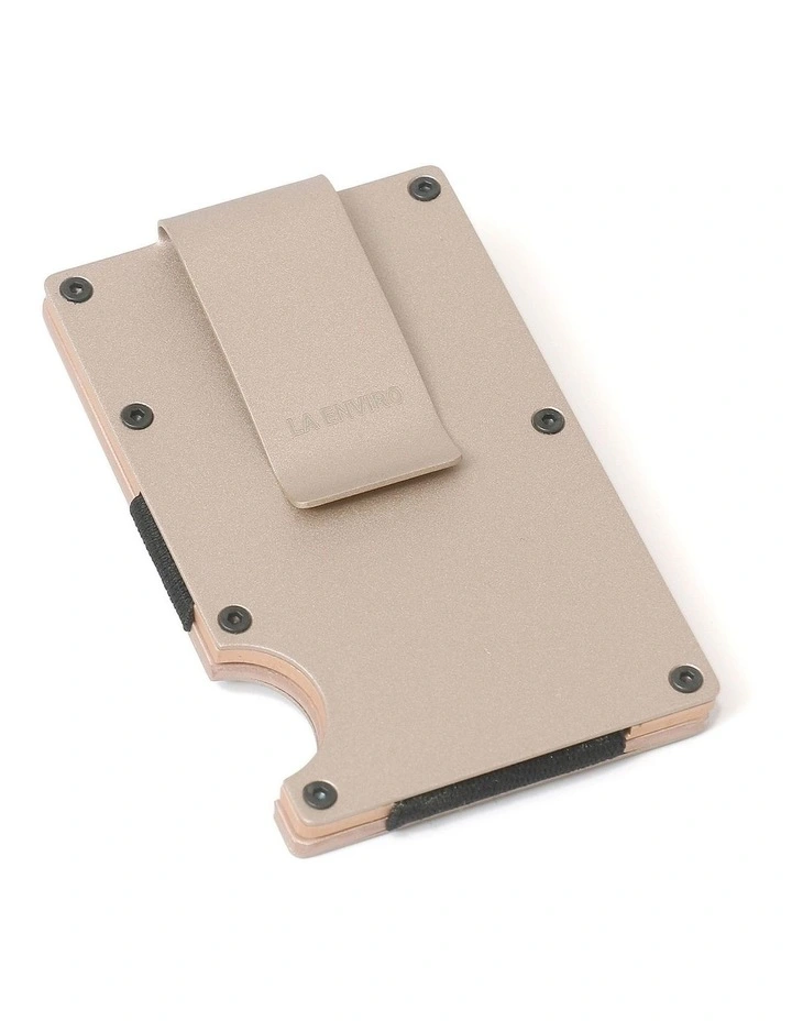 Minimalist Unisex Metal Wallet in Pink