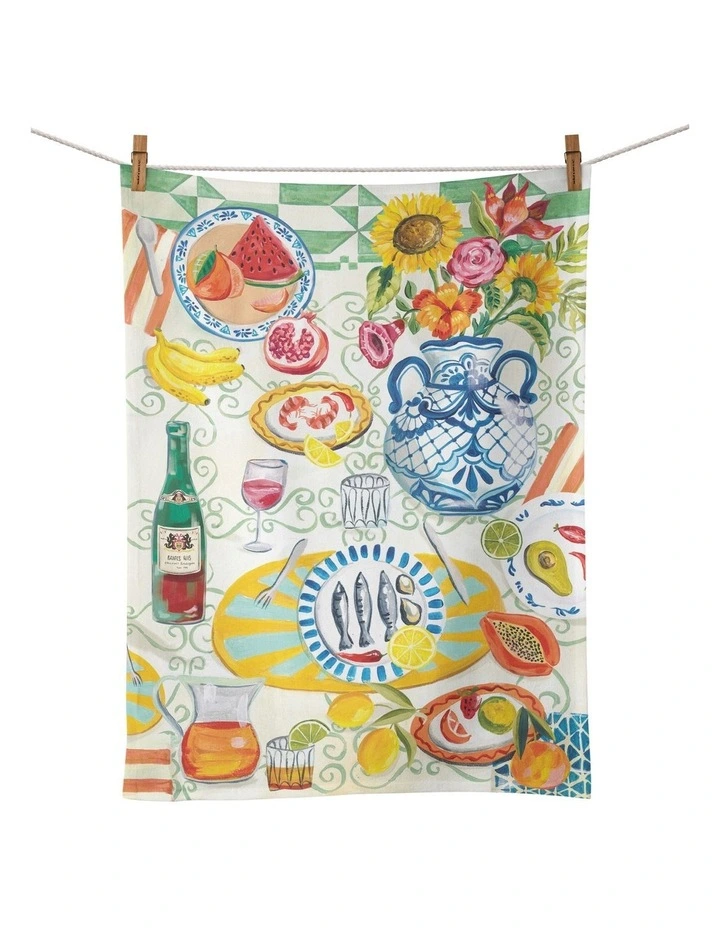 Life In Colour Tea Towel Table Set in Multi