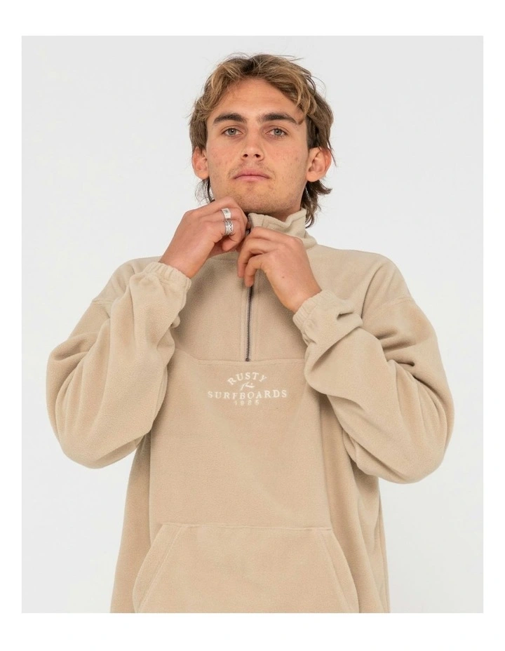 Middle Section Crew Polar Fleece in Natural