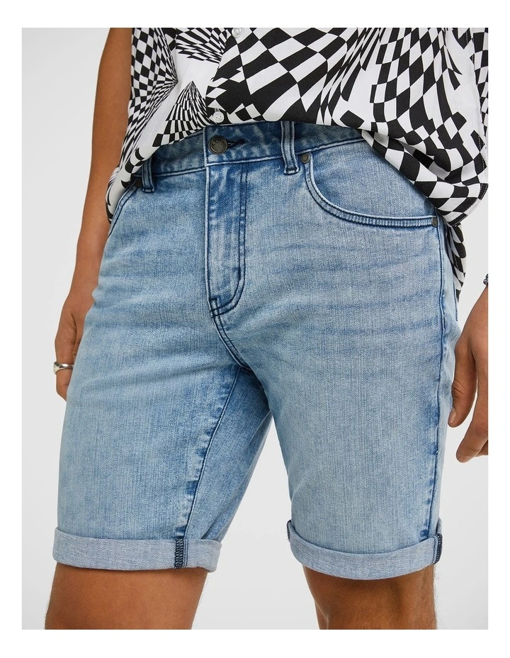 Maxwell Denim Short in Light Blue