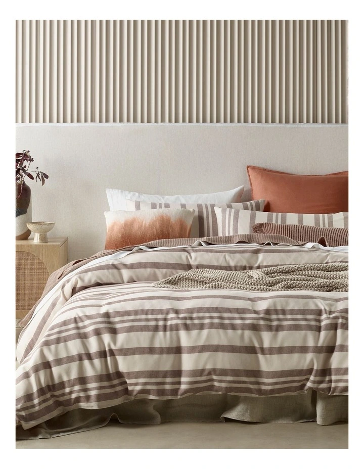 Walter Tencel Linen Chambray Quilt Cover Set in Chocolate
