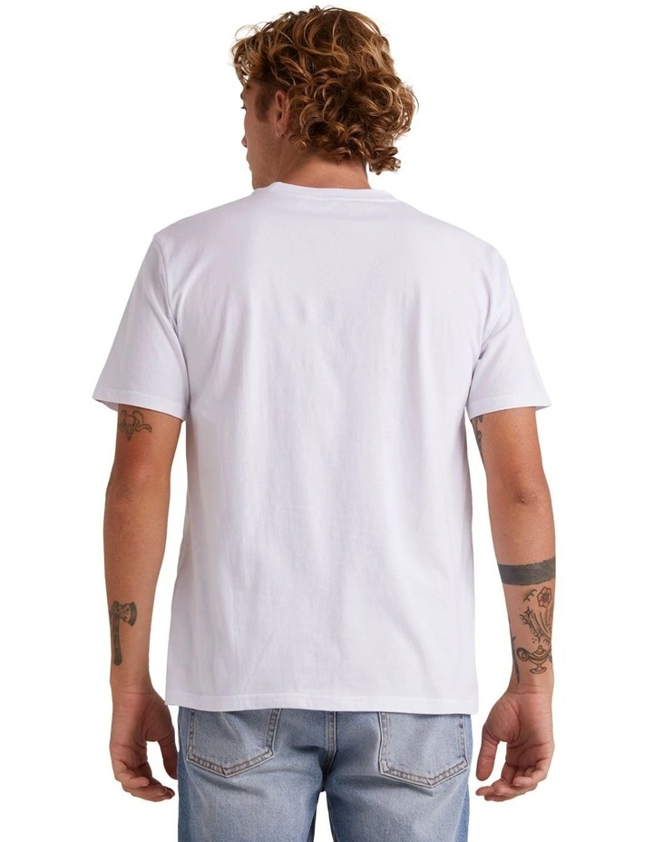 Omni Check Turn T-shirt in White