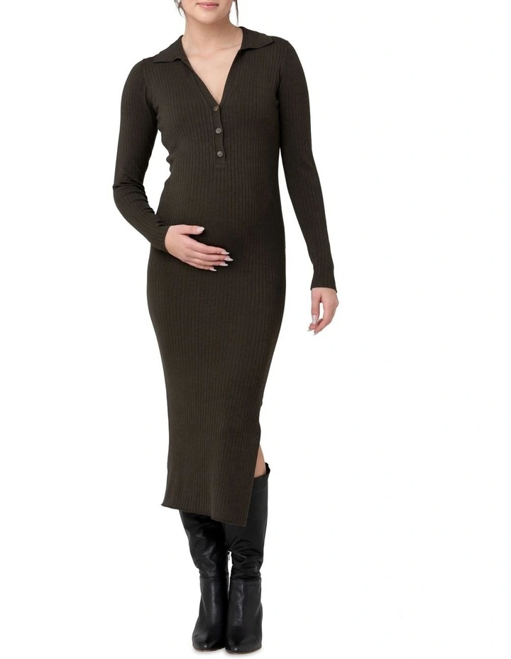 Sammy Knit Polo Dress in Ivy