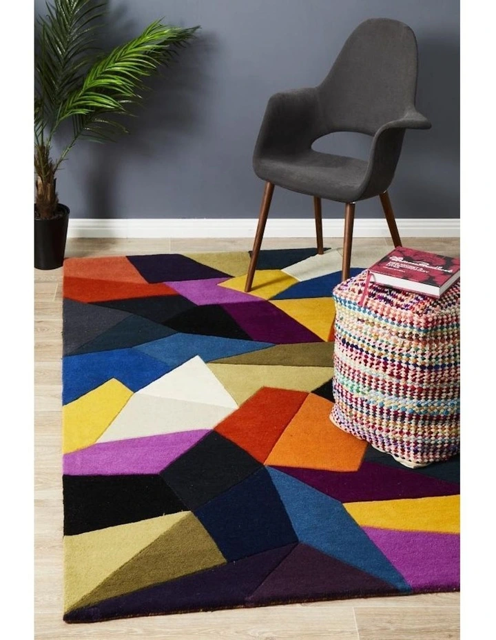 Matrix Pure Wool Crayon Rug in Multi