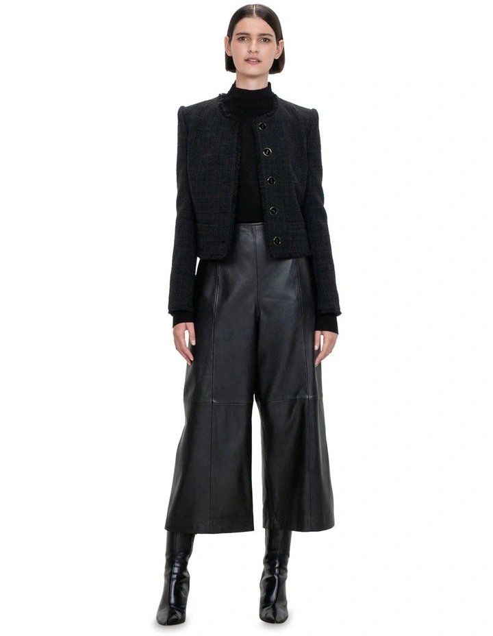 Modern Tweed Jacket in Black