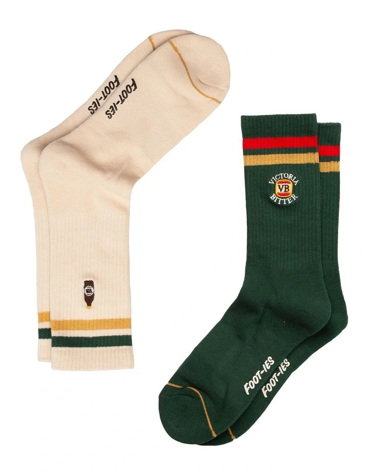 Retro Sneaker Socks 2 Pack in Multi